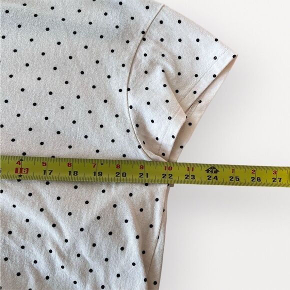 Madewell women’s Cap-Sleeve Boxy Tee in Polka Dot.  Size large. - Picture 5 of 6